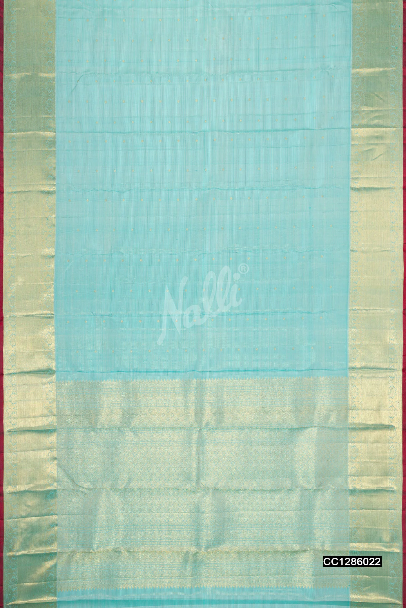 Light Blue Dual Tone Kanchipuram Silk Saree