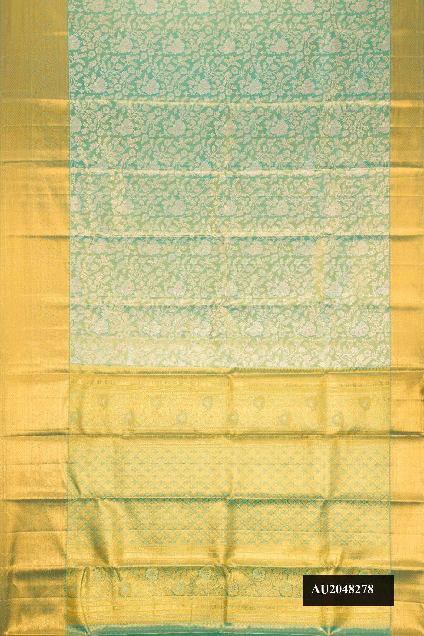 Light Blue Dual Tone Kanchipuram Silk Saree