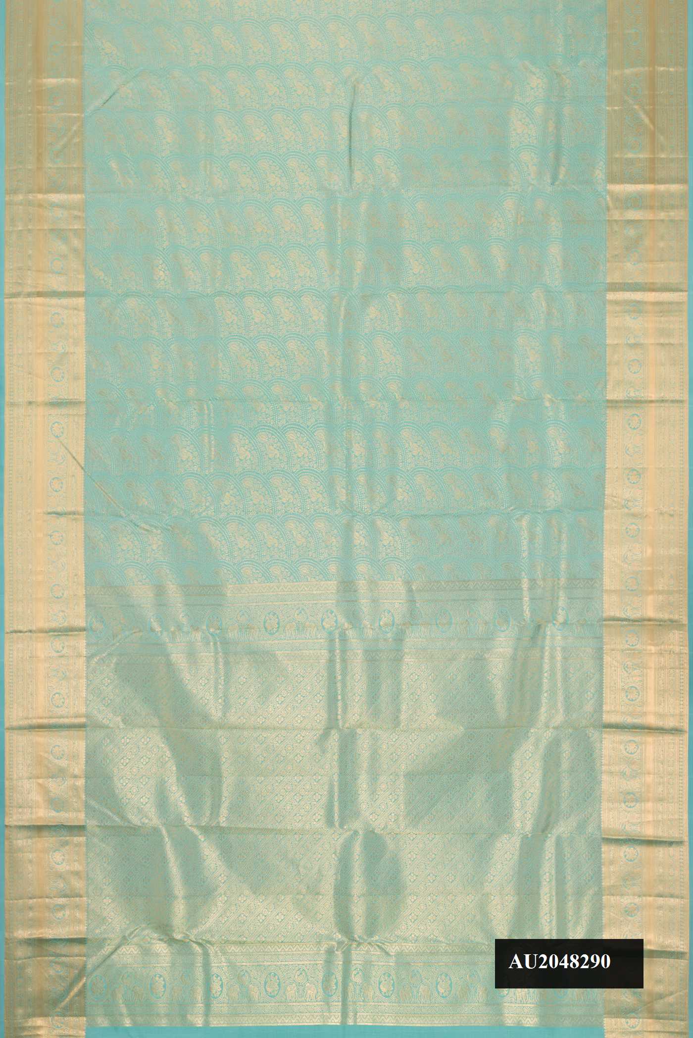 Light Blue Dual Tone Kanchipuram Silk Saree