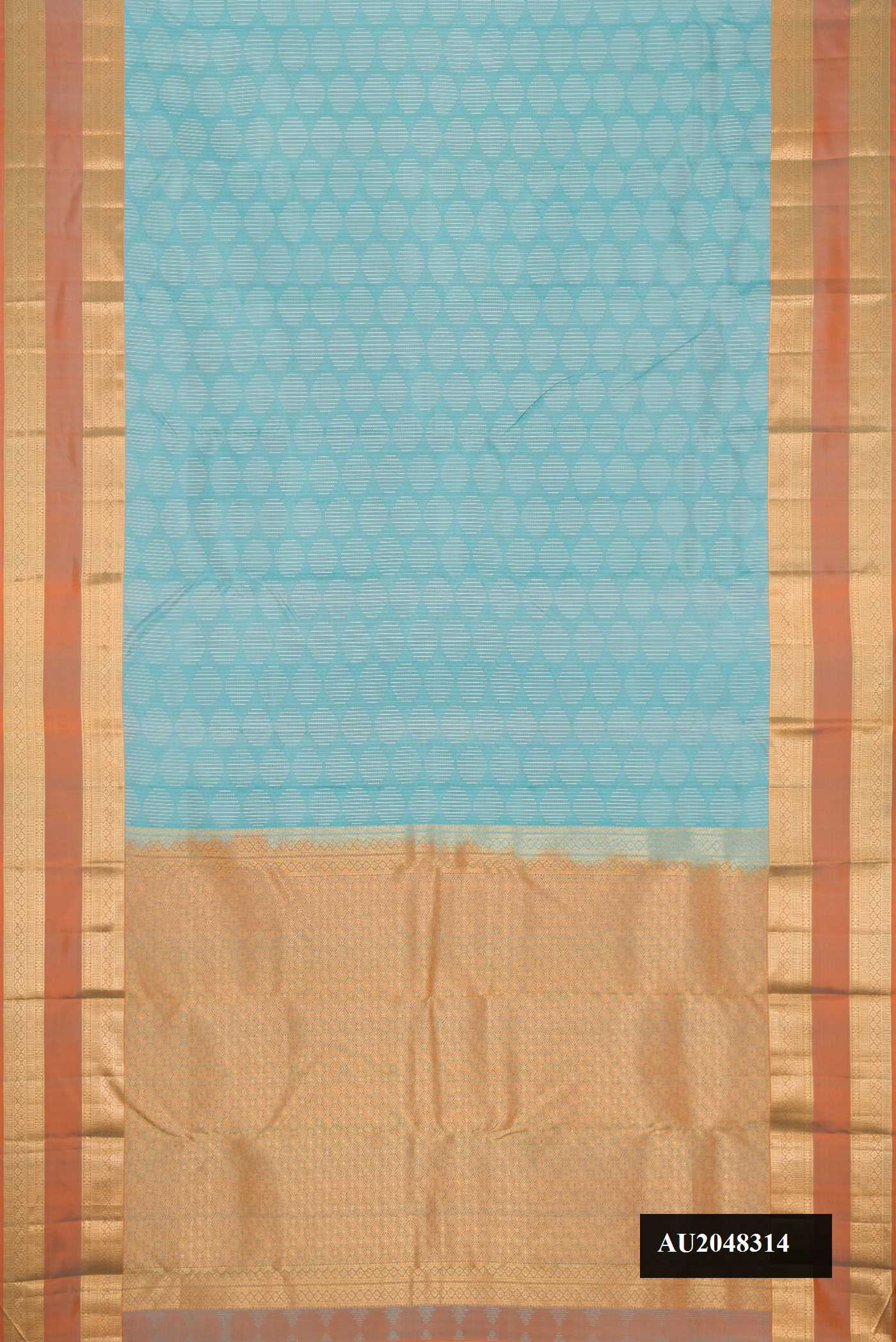 Light Blue Dual Tone Kanchipuram Silk Saree