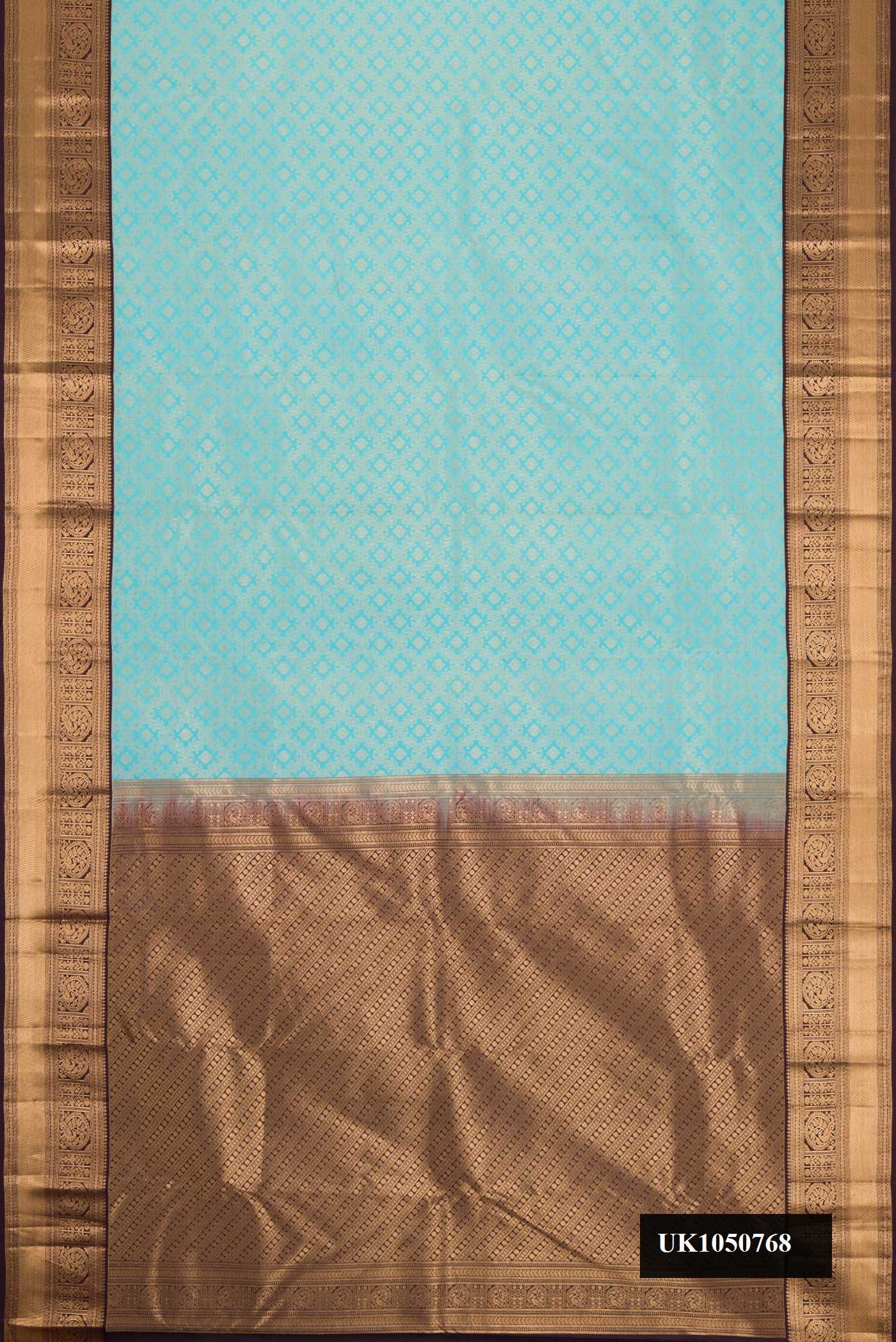 Light Blue Dual Tone Kanchipuram Silk Saree