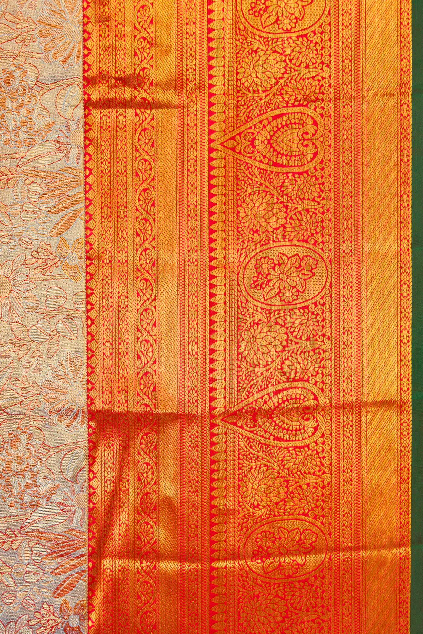 Lilac with Gold Color Kanjivaram Tissue Silk Saree - Image 3