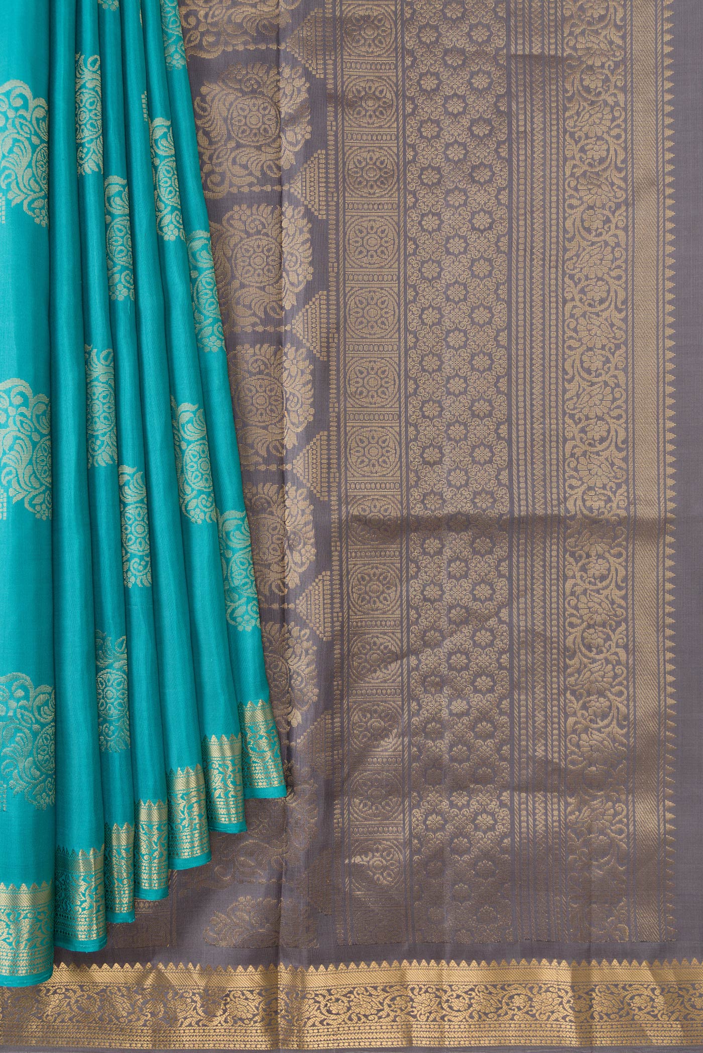 Light Blue Soft Silk Saree - Image 4