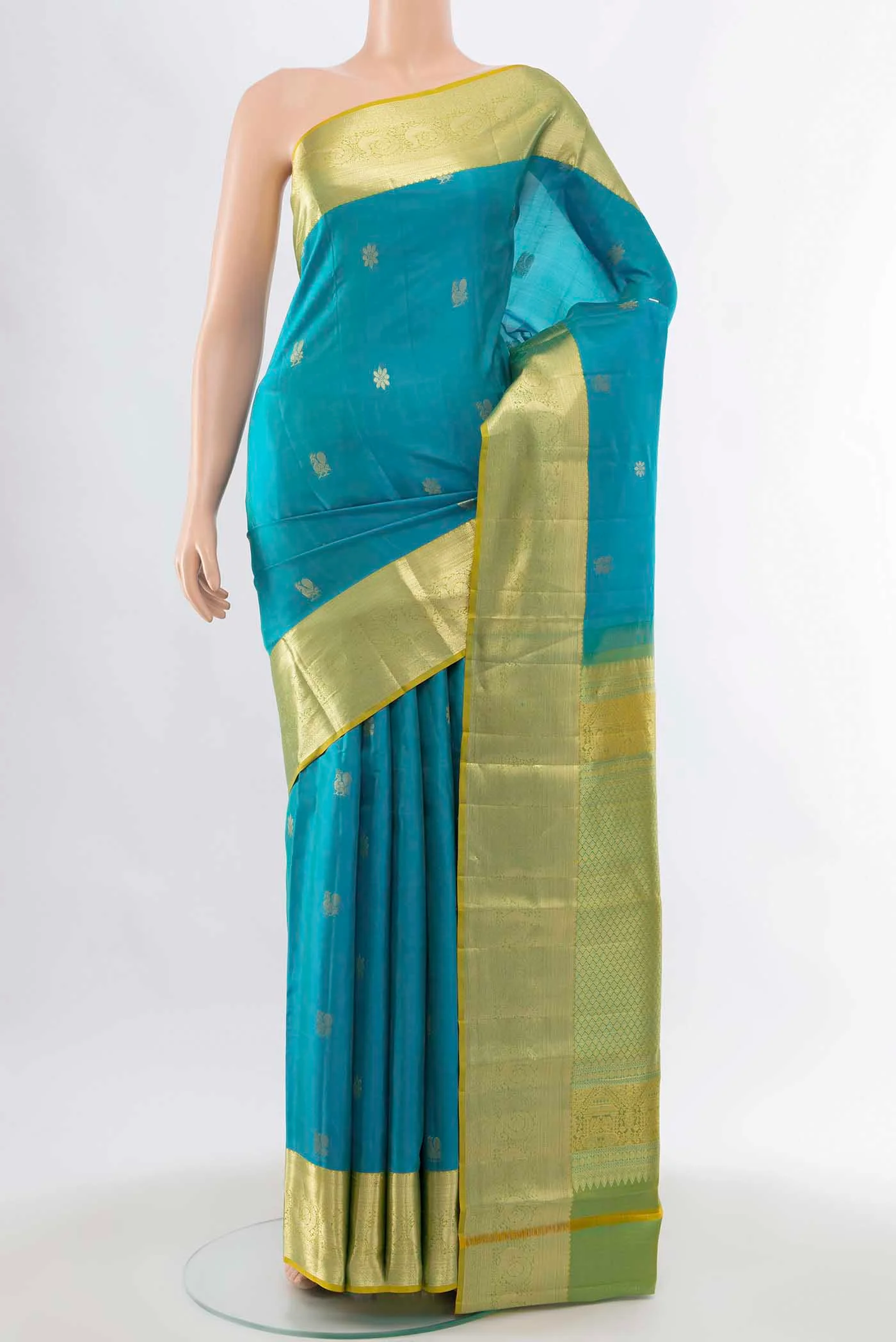 Light Blue Kanchipuram Silk Saree