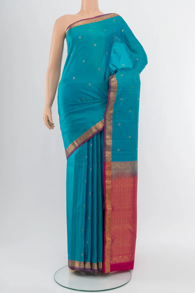 Blue Kanchipuram Silk Saree