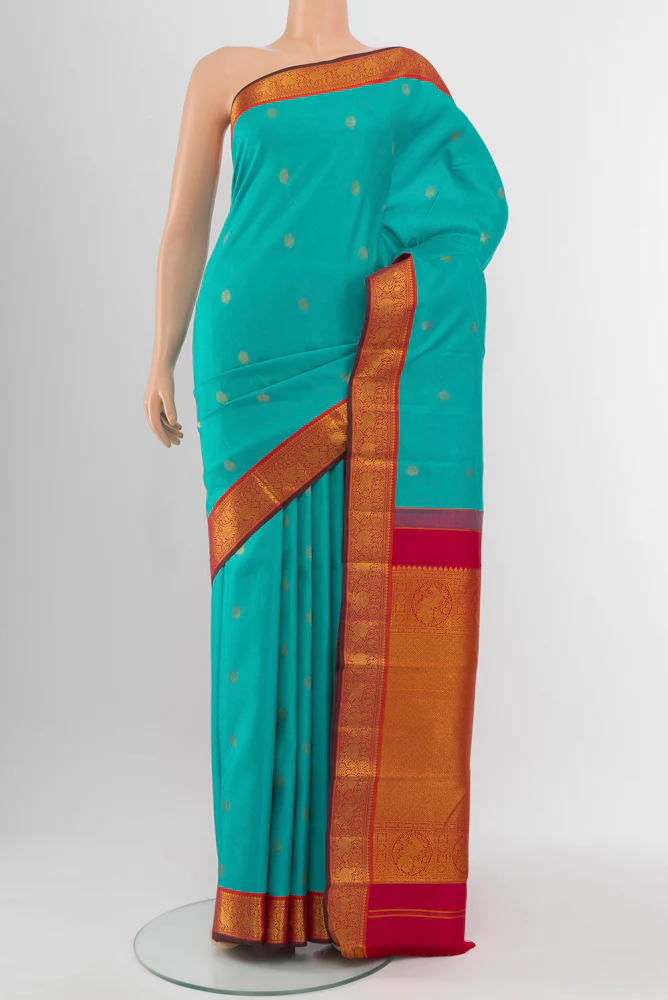 Light Blue Kanchipuram Silk Saree