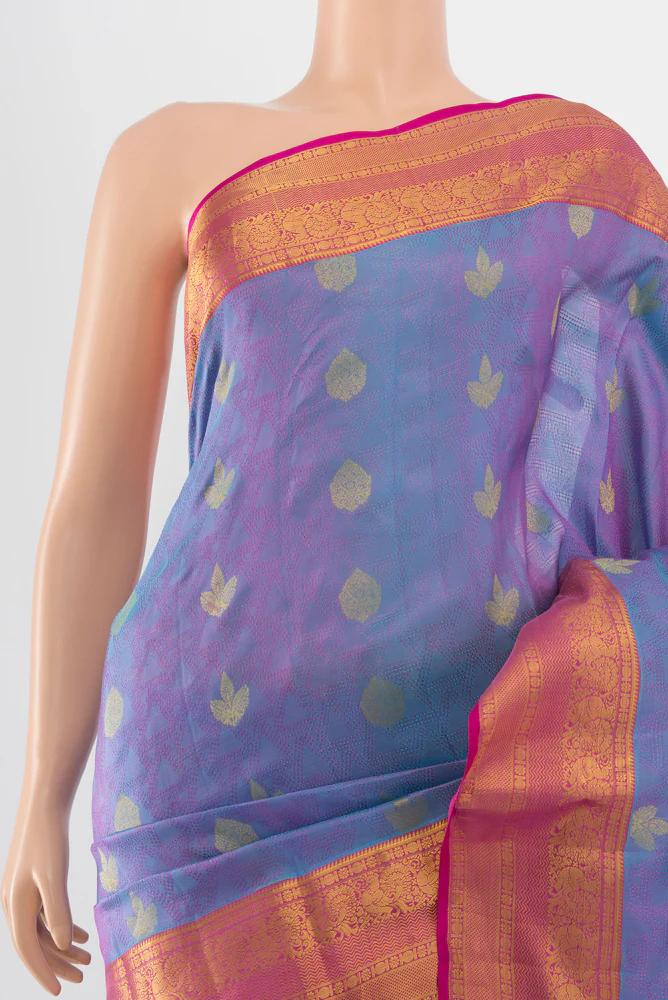 Lavender Kanchipuram Silk Saree - Image 2