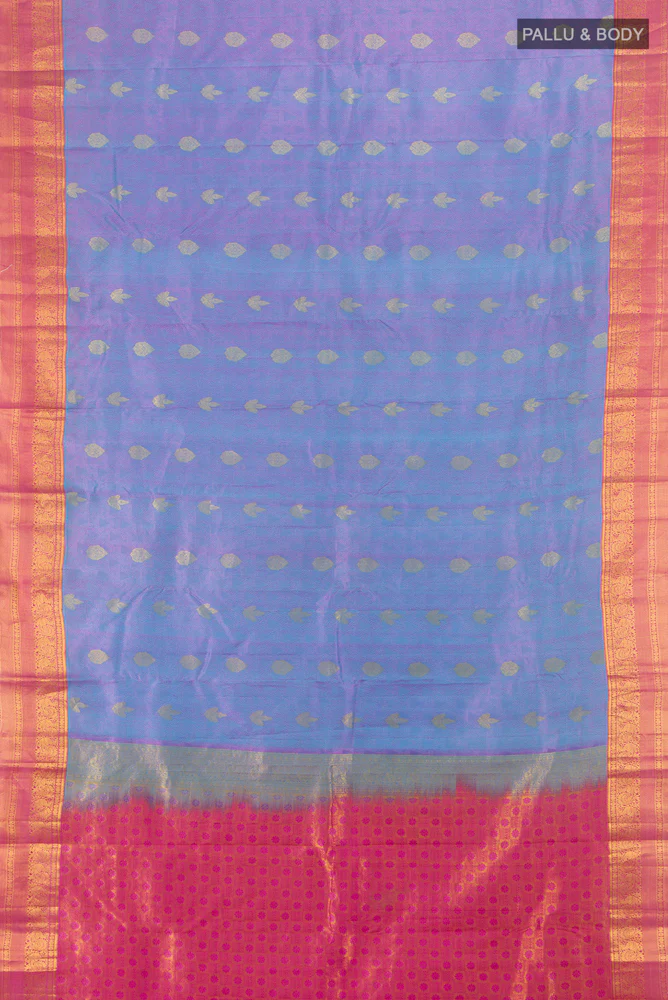 Lavender Kanchipuram Silk Saree - Image 5