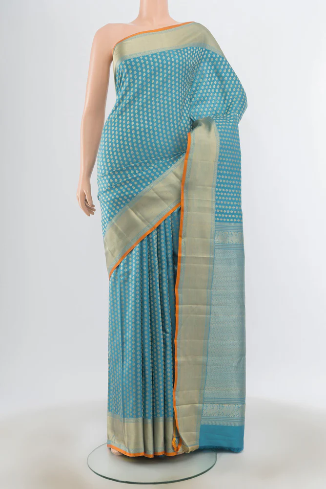 Light Blue Kanchipuram Silk Saree