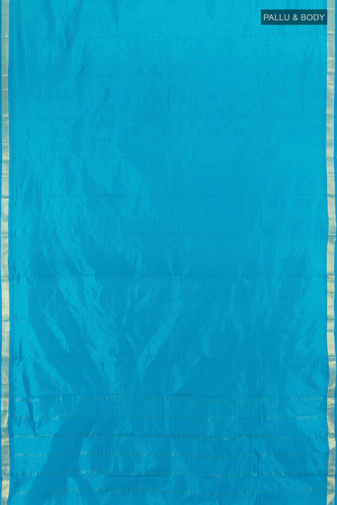 Blue Kanchipuram Silk Saree - Image 5