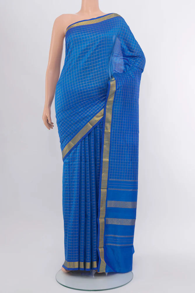 Blue Kanchipuram Silk Saree