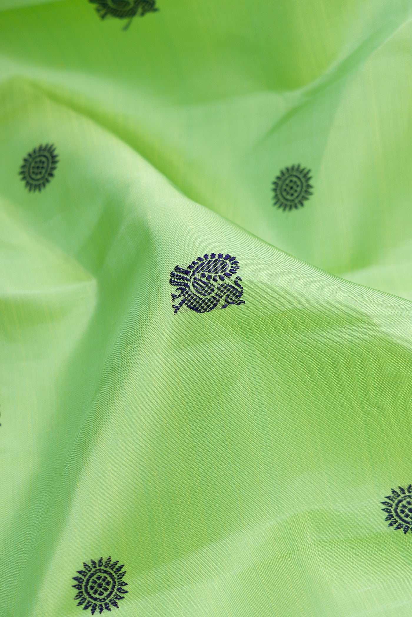 Pure Silk Pure Zari Light Blue Kanchipuram Saree - Image 2