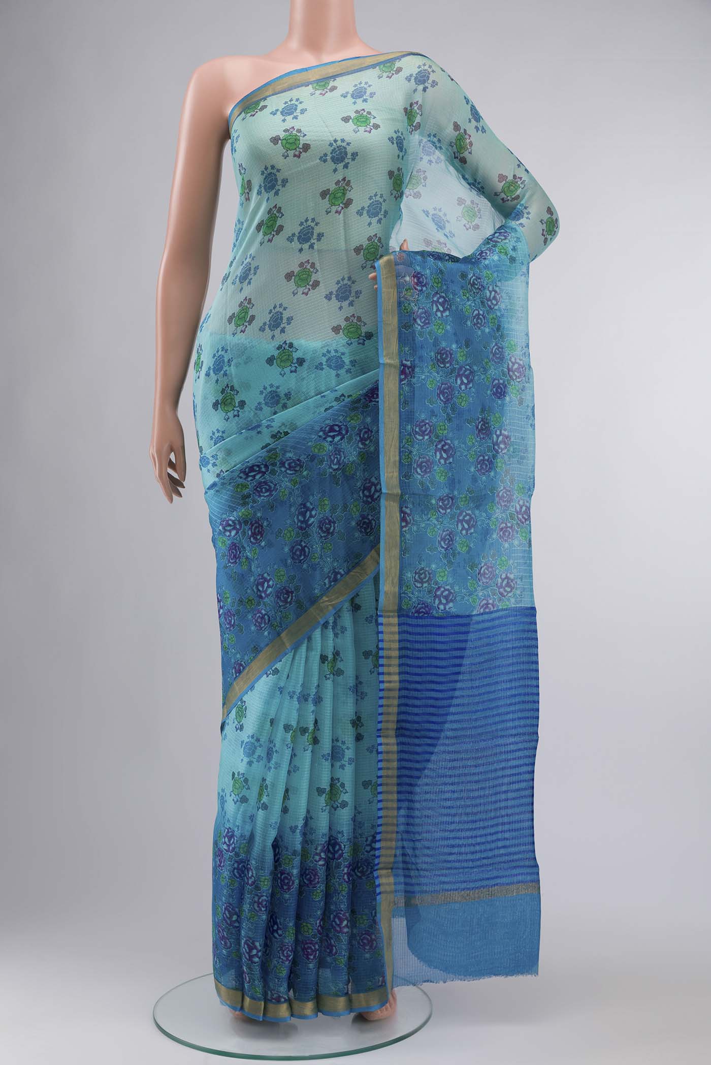 Light Blue Kota Silk Saree