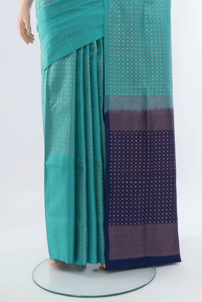 Light Blue Soft Silk Saree - Image 3