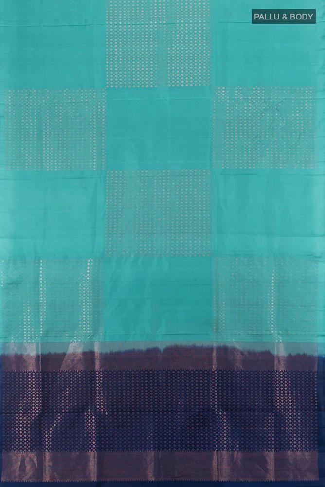 Light Blue Soft Silk Saree - Image 5