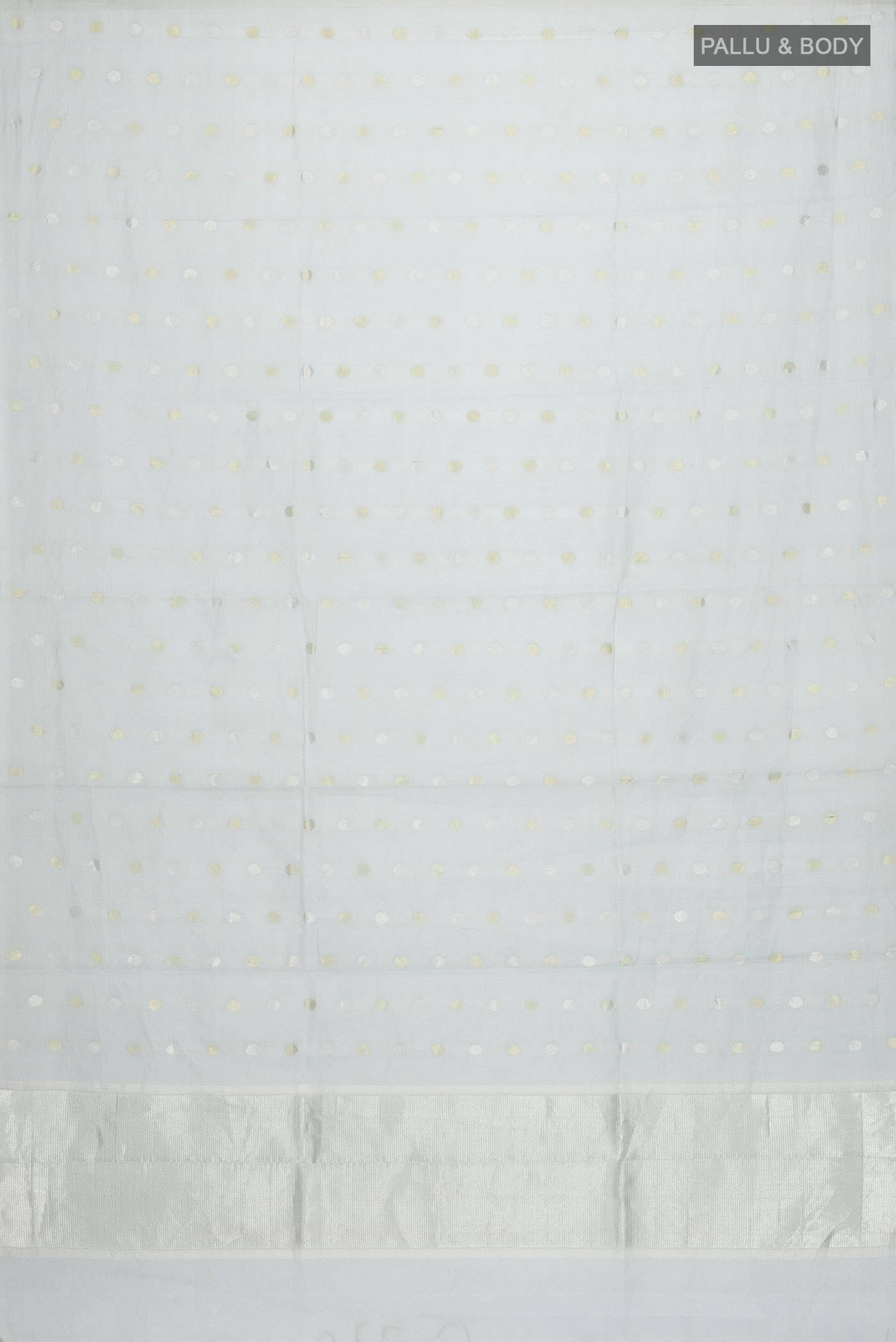 Light Blue Chanderi Tissue Silk Saree - Image 4