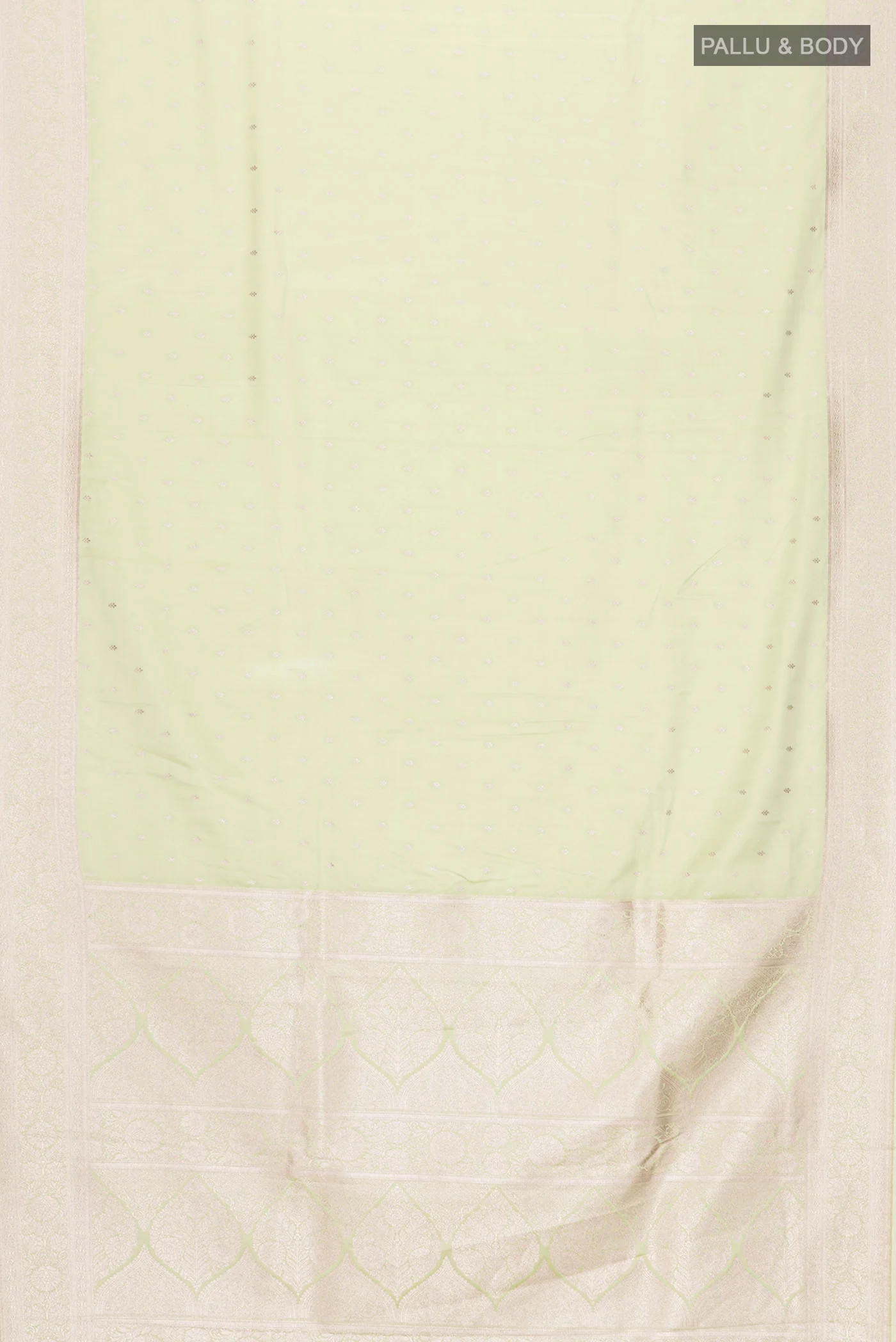 Light Green Blended Banarasi Silk Saree - Image 3