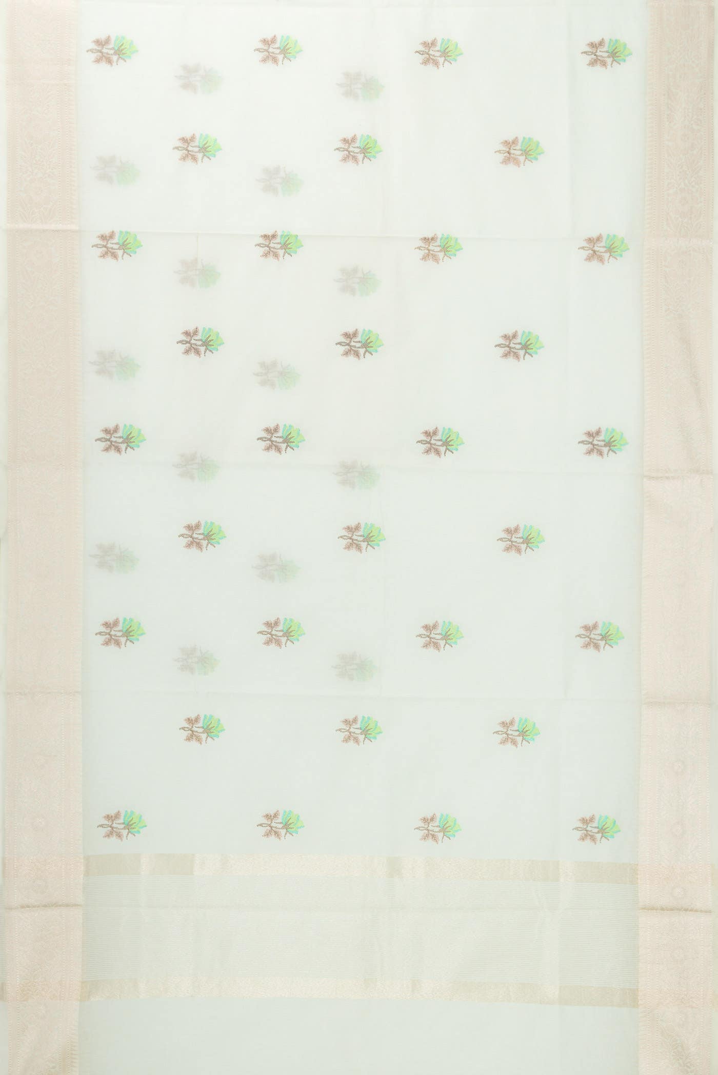 Light Green Dual Tone Chanderi Silk Saree - Image 2