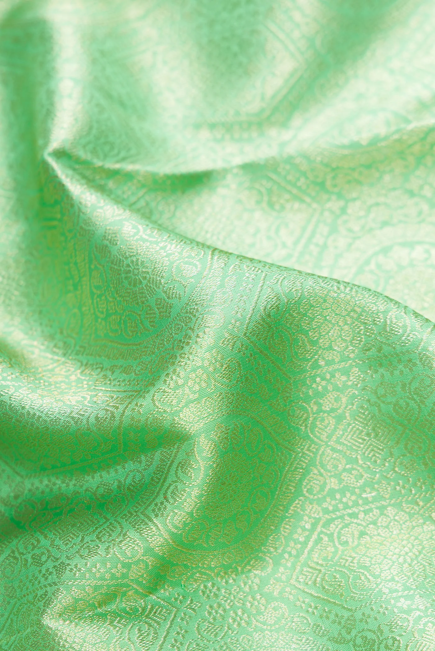 Mint Green Kanchipuram Silk Saree - Image 2