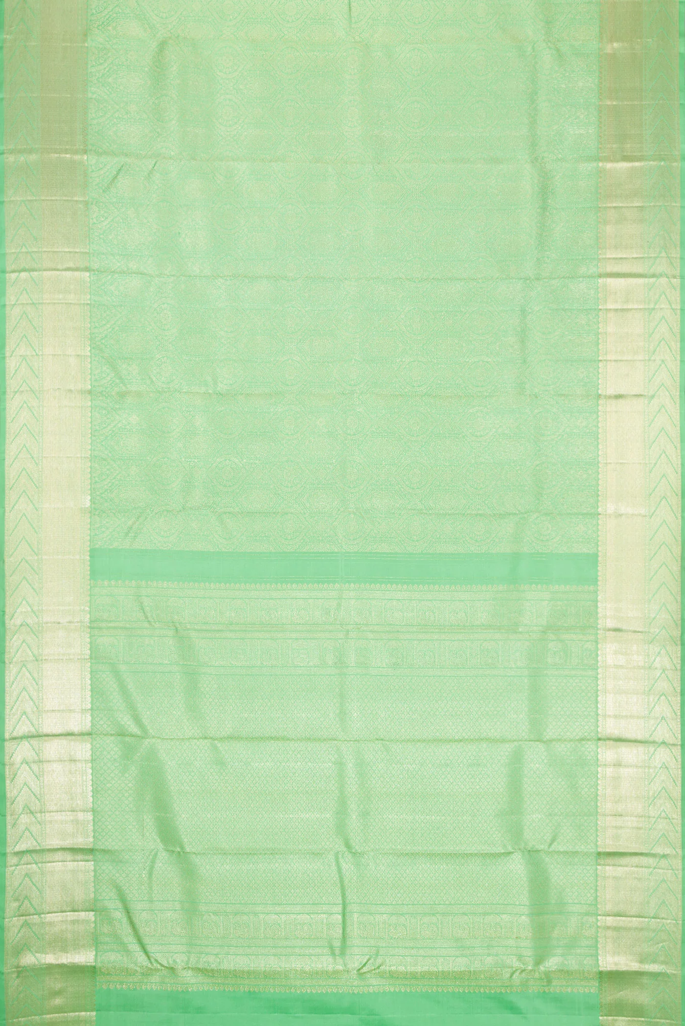 Mint Green Kanchipuram Silk Saree - Image 6