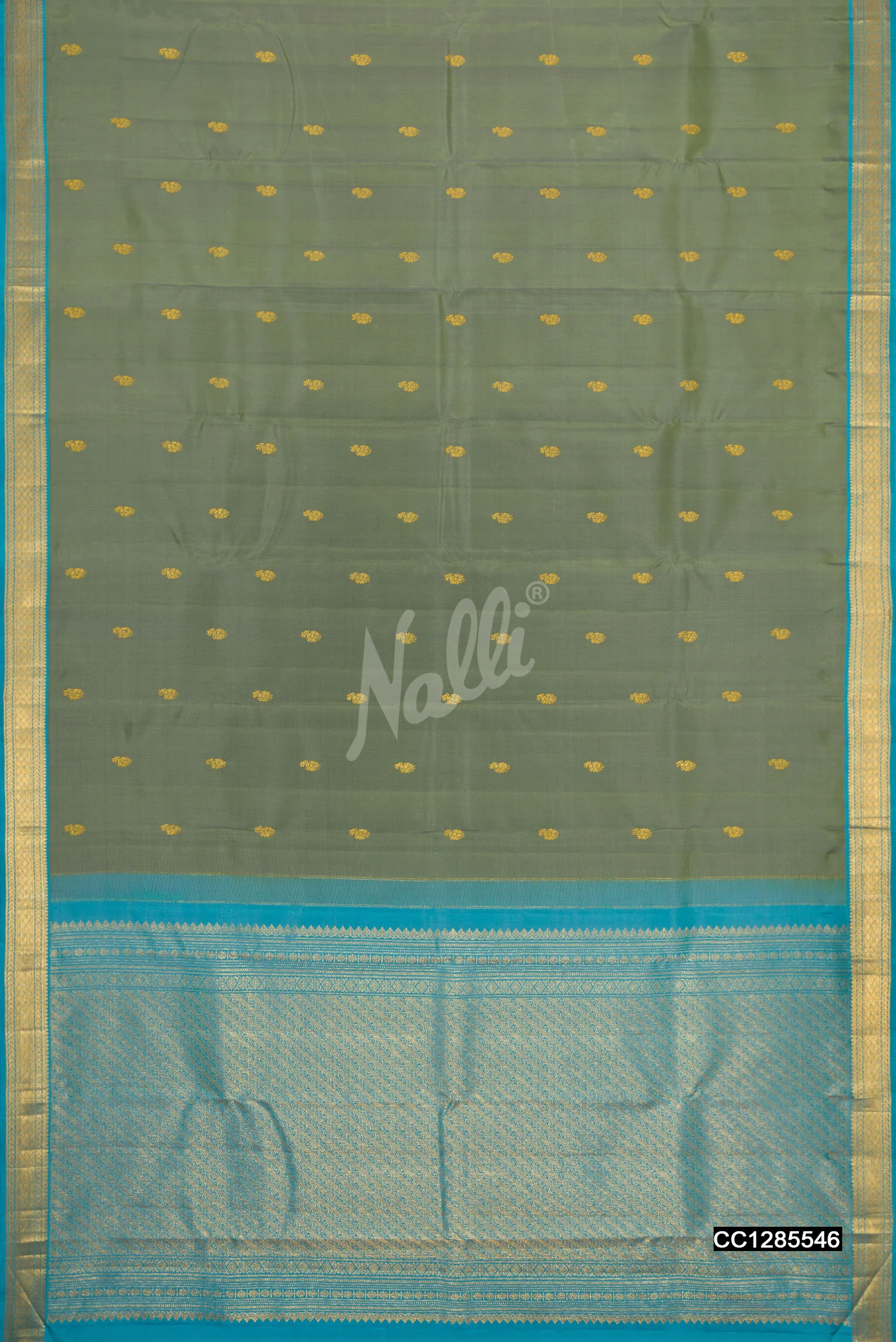 Light Green Dual Tone Kanchipuram Silk Saree