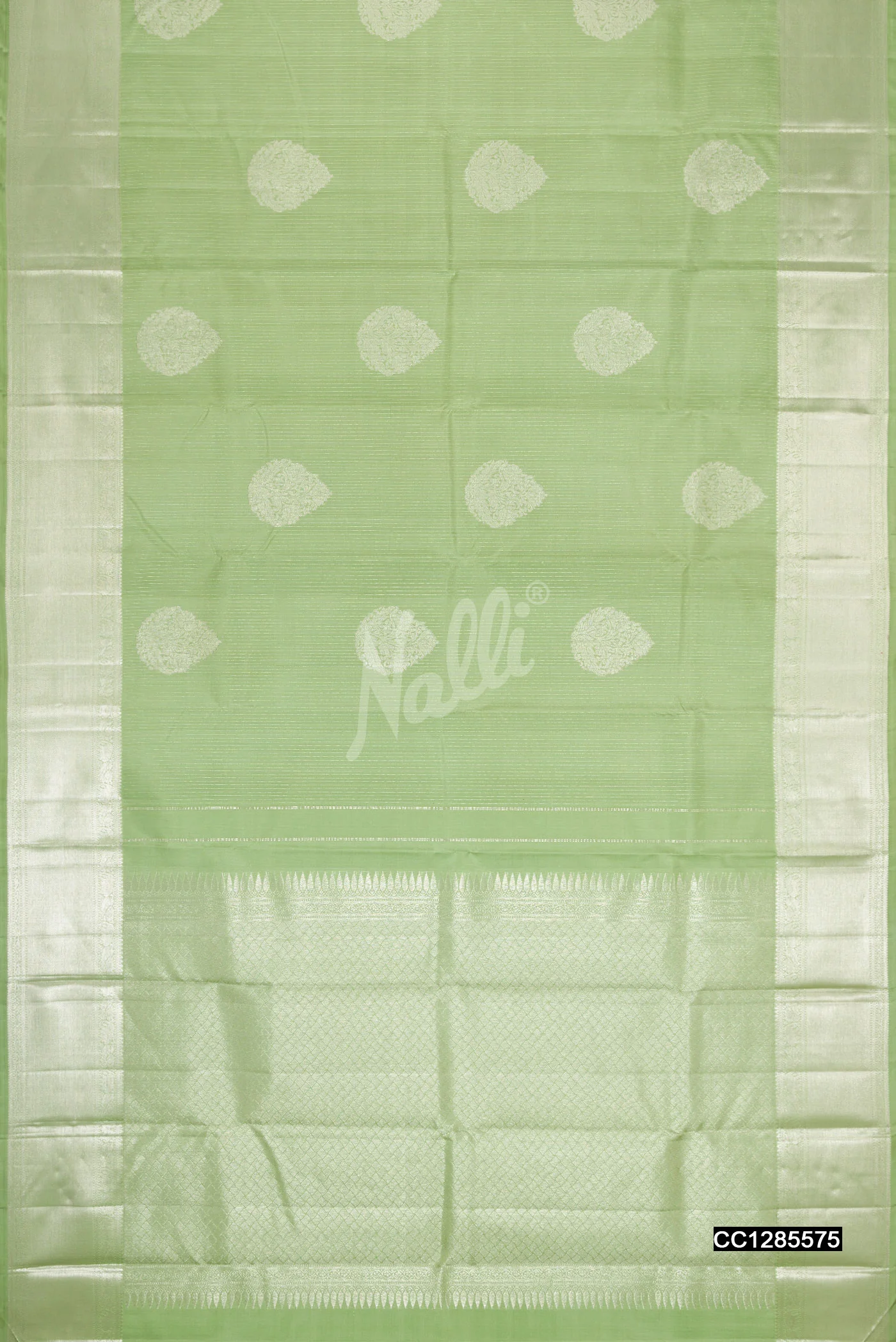 Light Green Dual Tone Kanchipuram Silk Saree