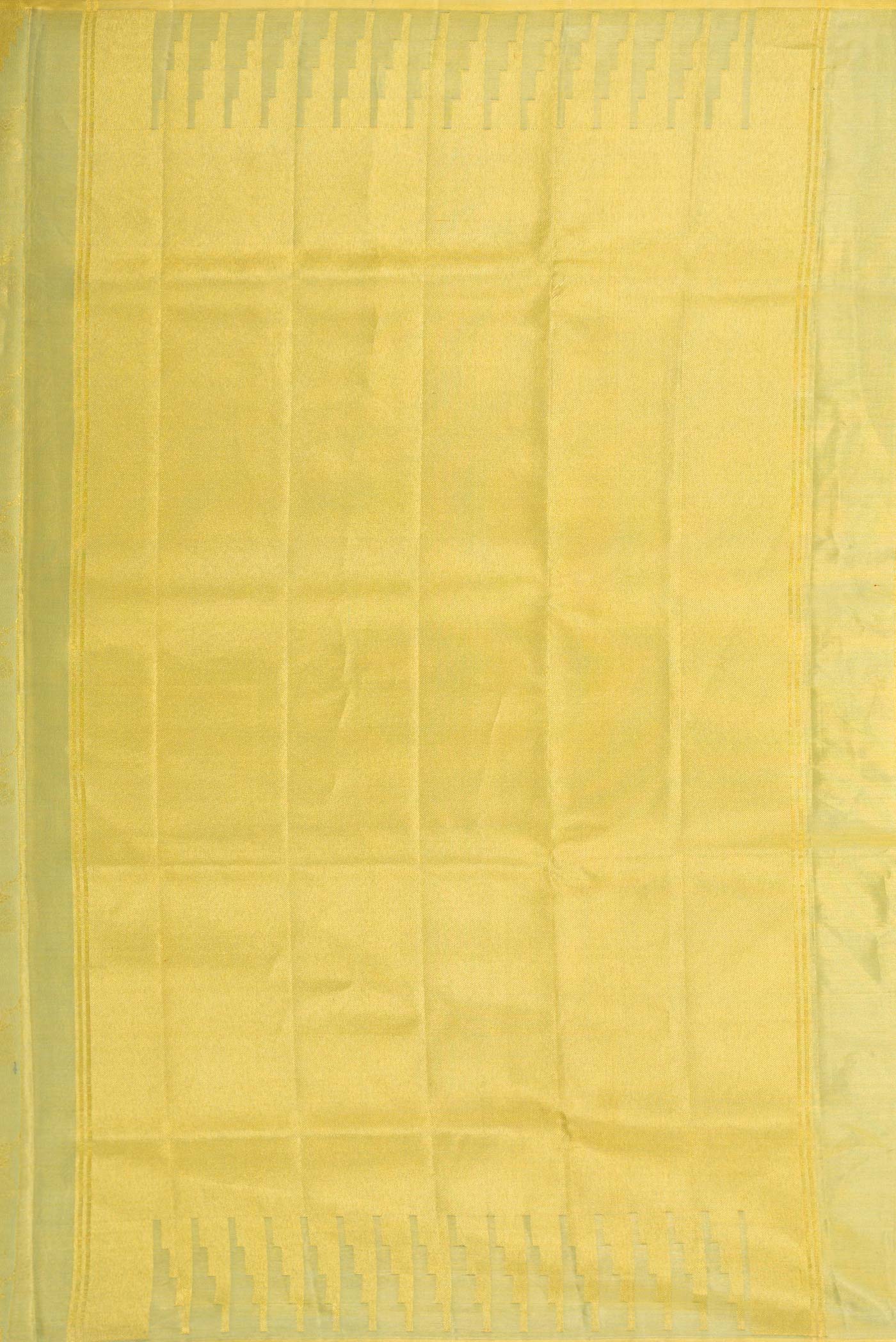 Light Green Dual Tone Kanchipuram Tissue Silk Saree - Image 7