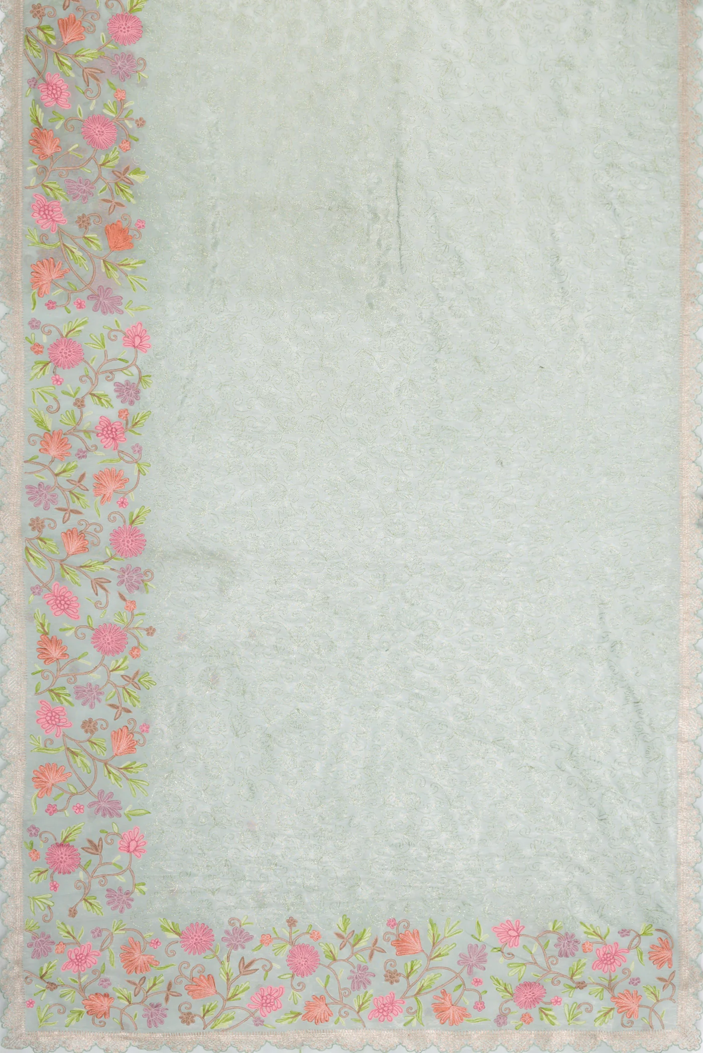 Grey Organza Silk Saree - Image 6
