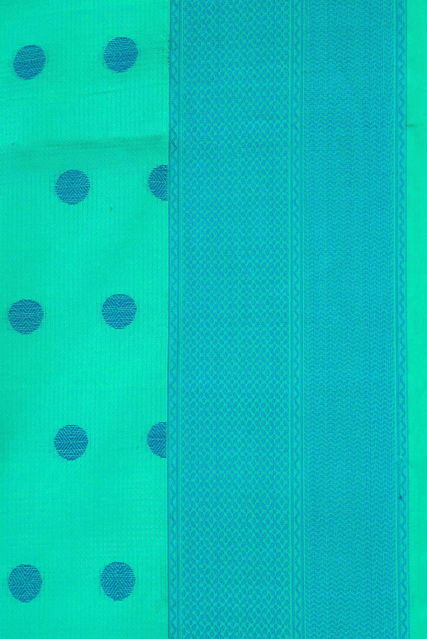 Sea Green Dual Tone Soft Silk Saree - Image 3