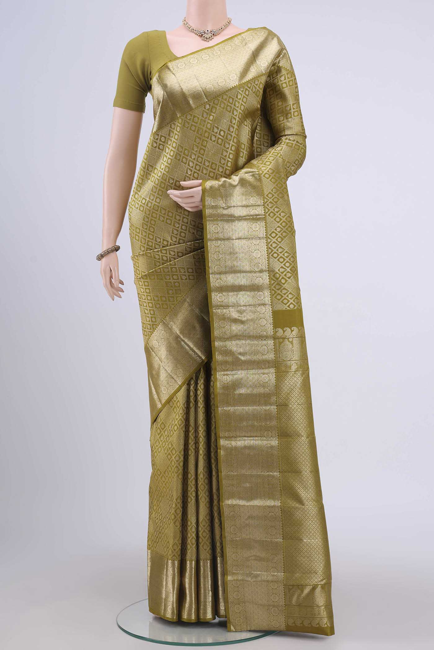 Light Green Kanchipuram Silk Saree