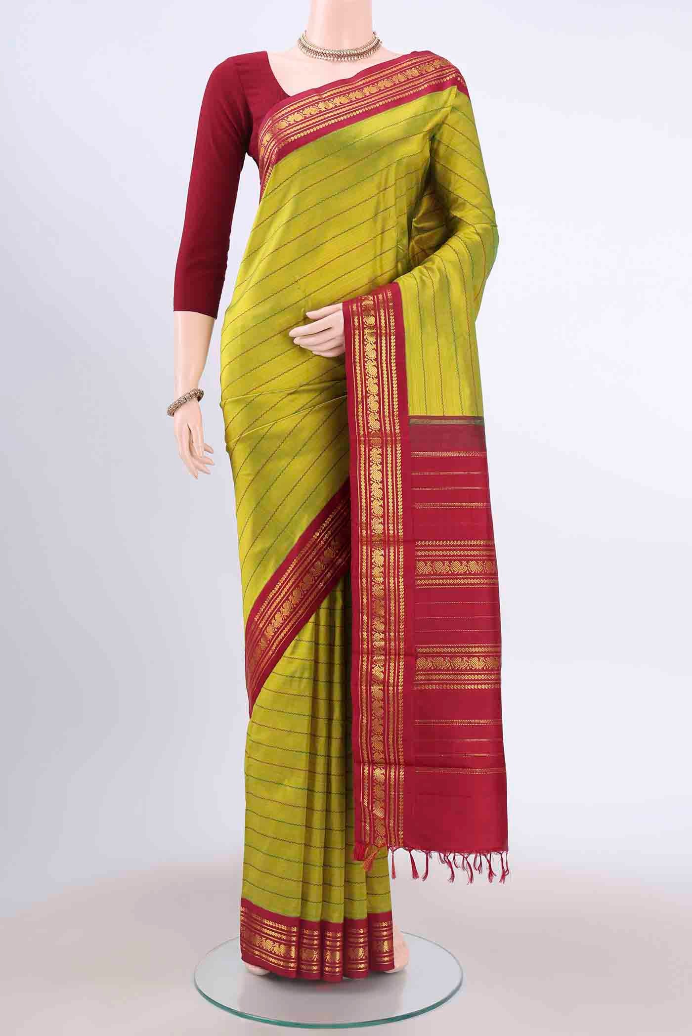 Light Green Kanchipuram Silk Saree