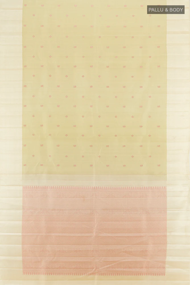 Beige Kanchipuram Silk Saree - Image 5
