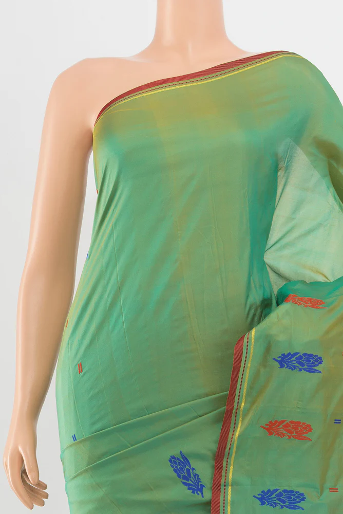 Light Green Kanchipuram Silk Saree - Image 2