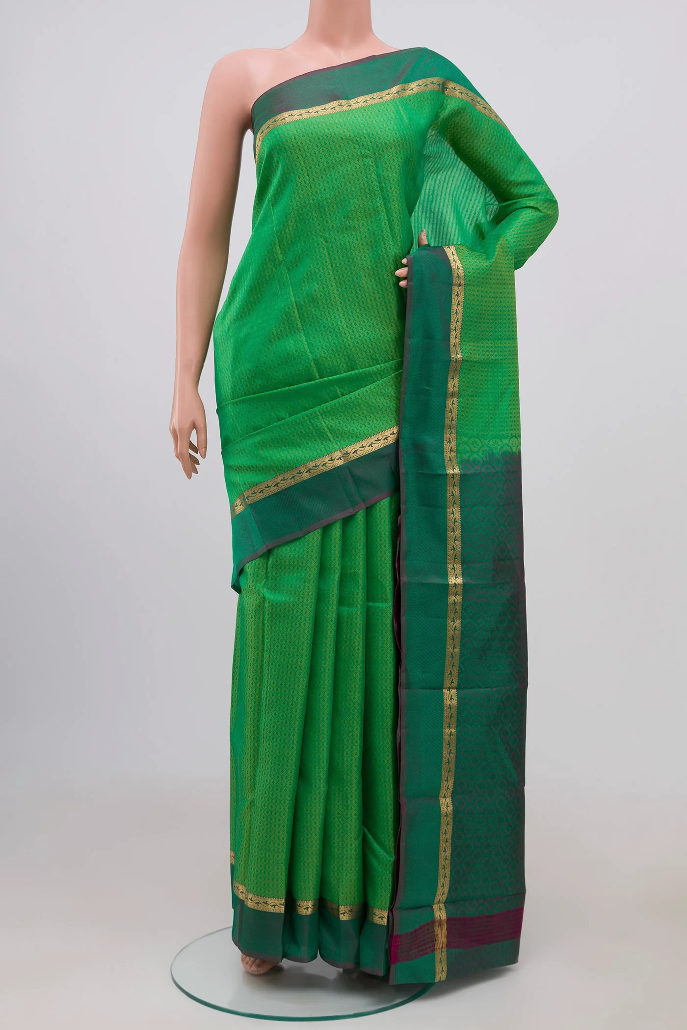 Light Green Kanchipuram Silk Saree