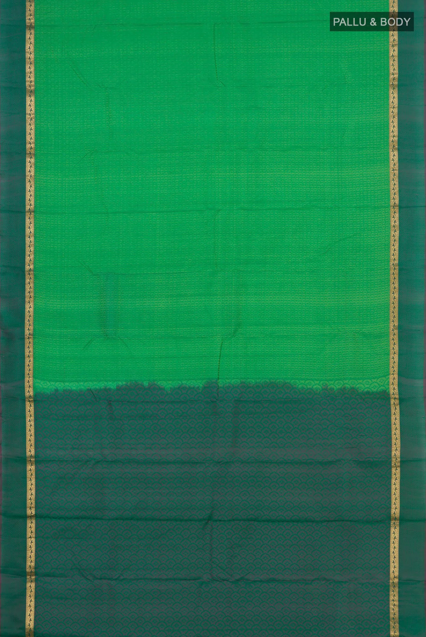 Light Green Kanchipuram Silk Saree - Image 5