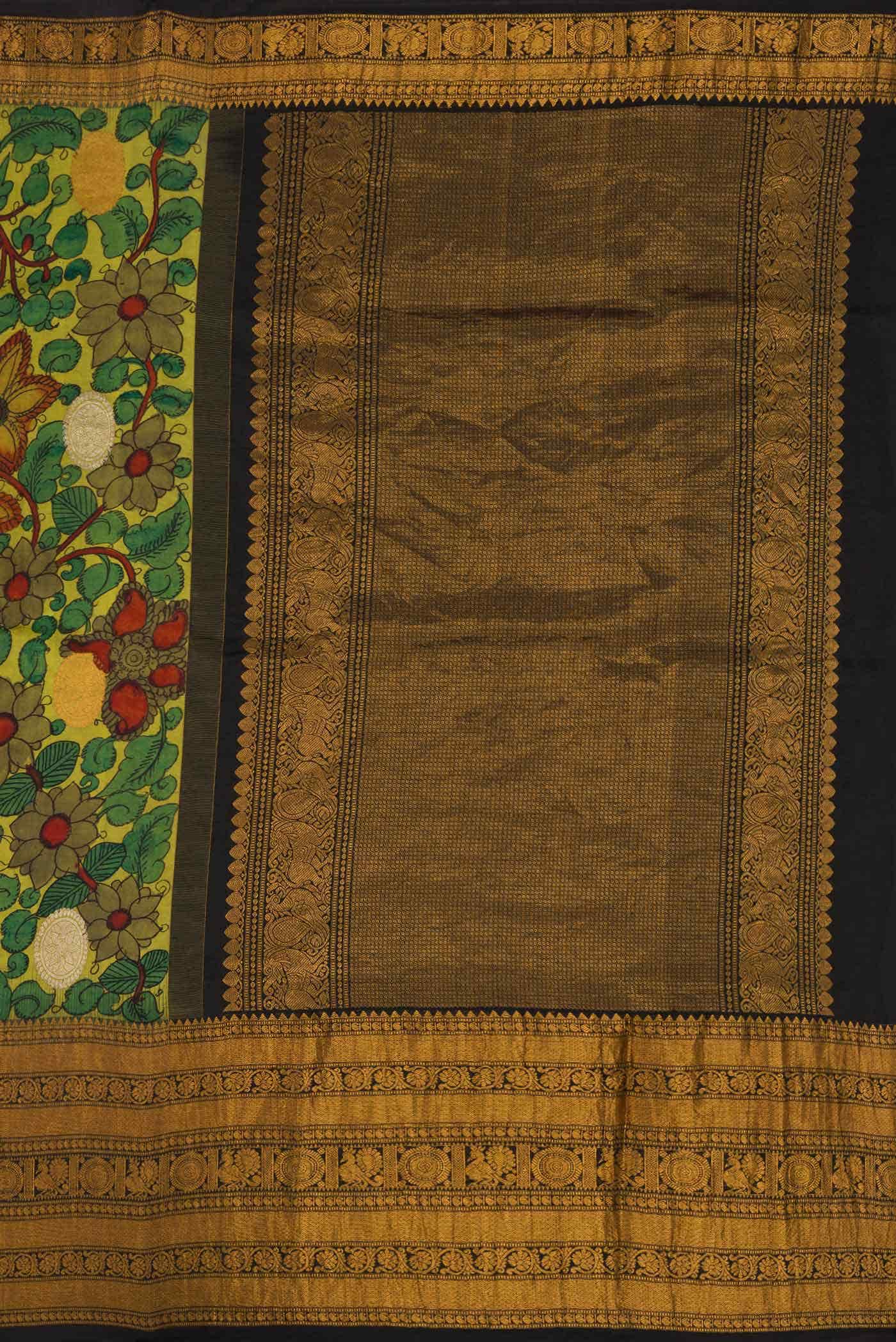 Light Green Kanchipuram Silk Saree - Image 5