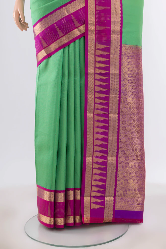 Green Kanjivaram Silk Saree - Image 3
