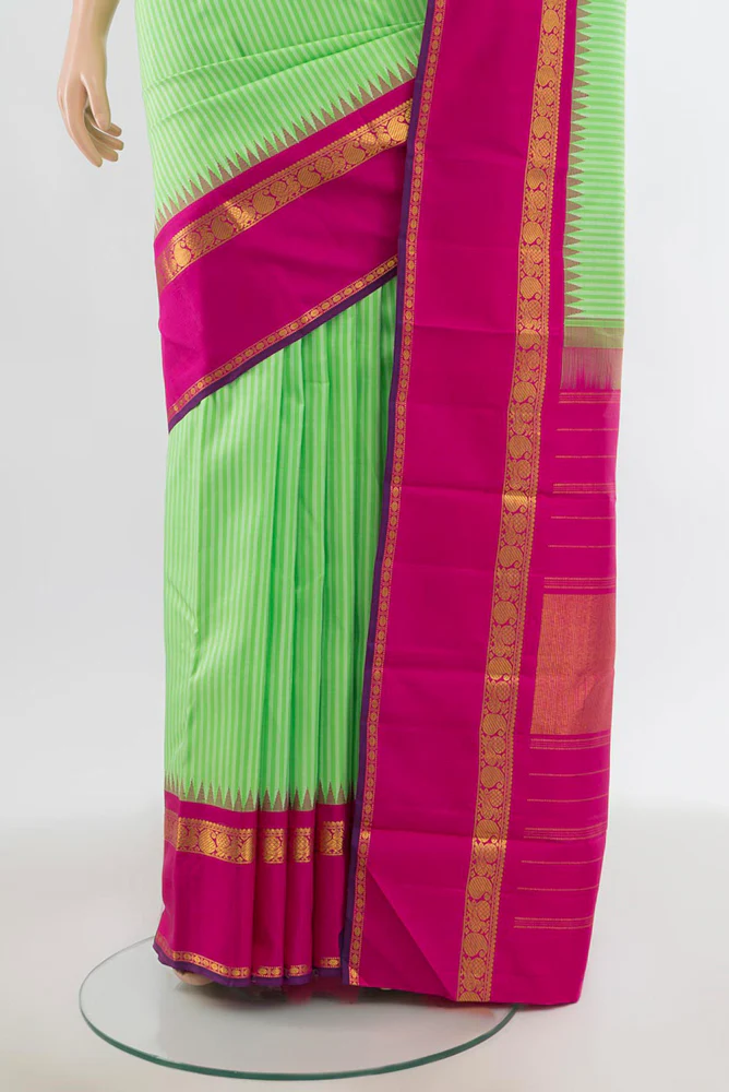 Green Kanjivaram Silk Saree - Image 3