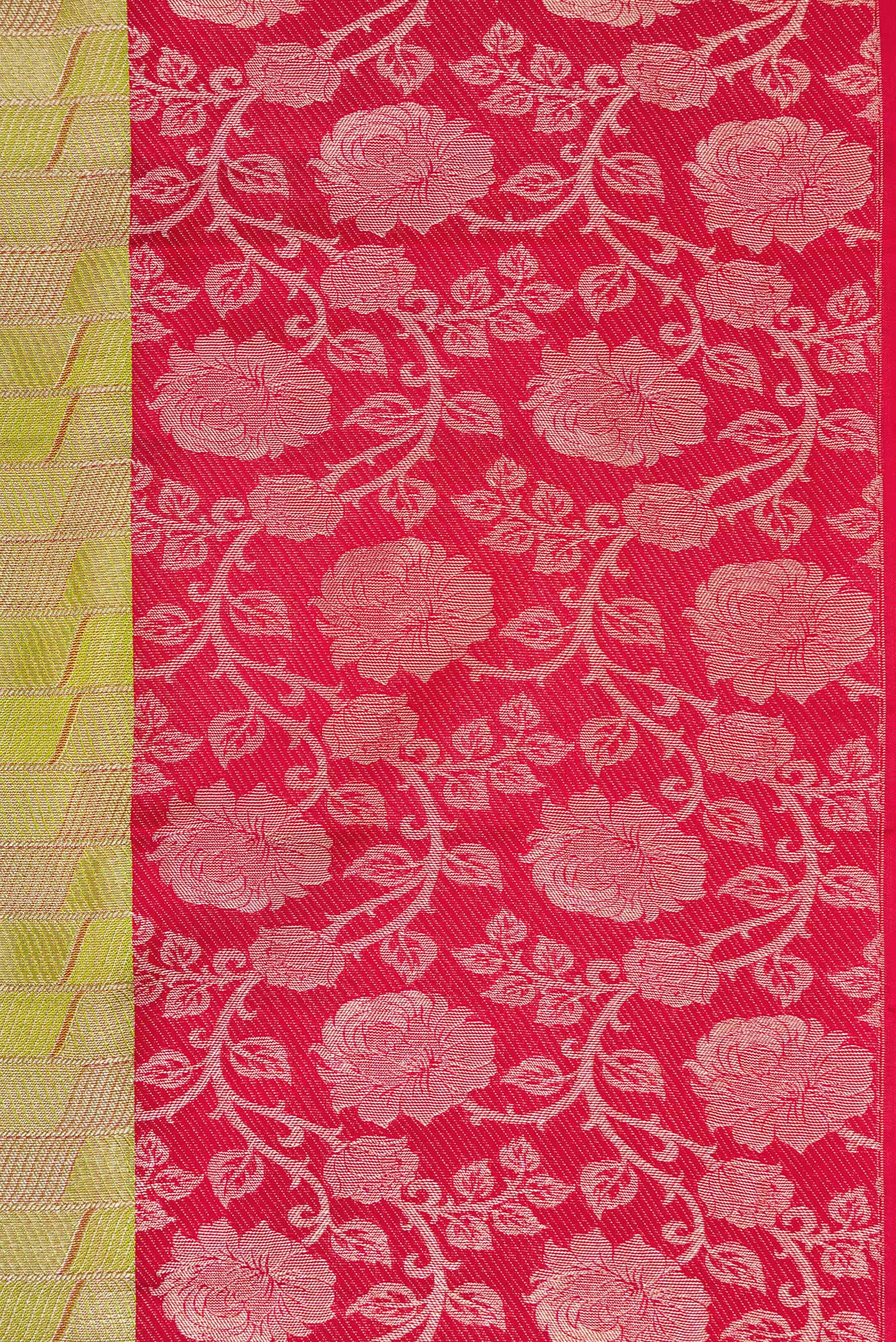 Light Green Kanjivaram Tissue Silk Saree - Image 3