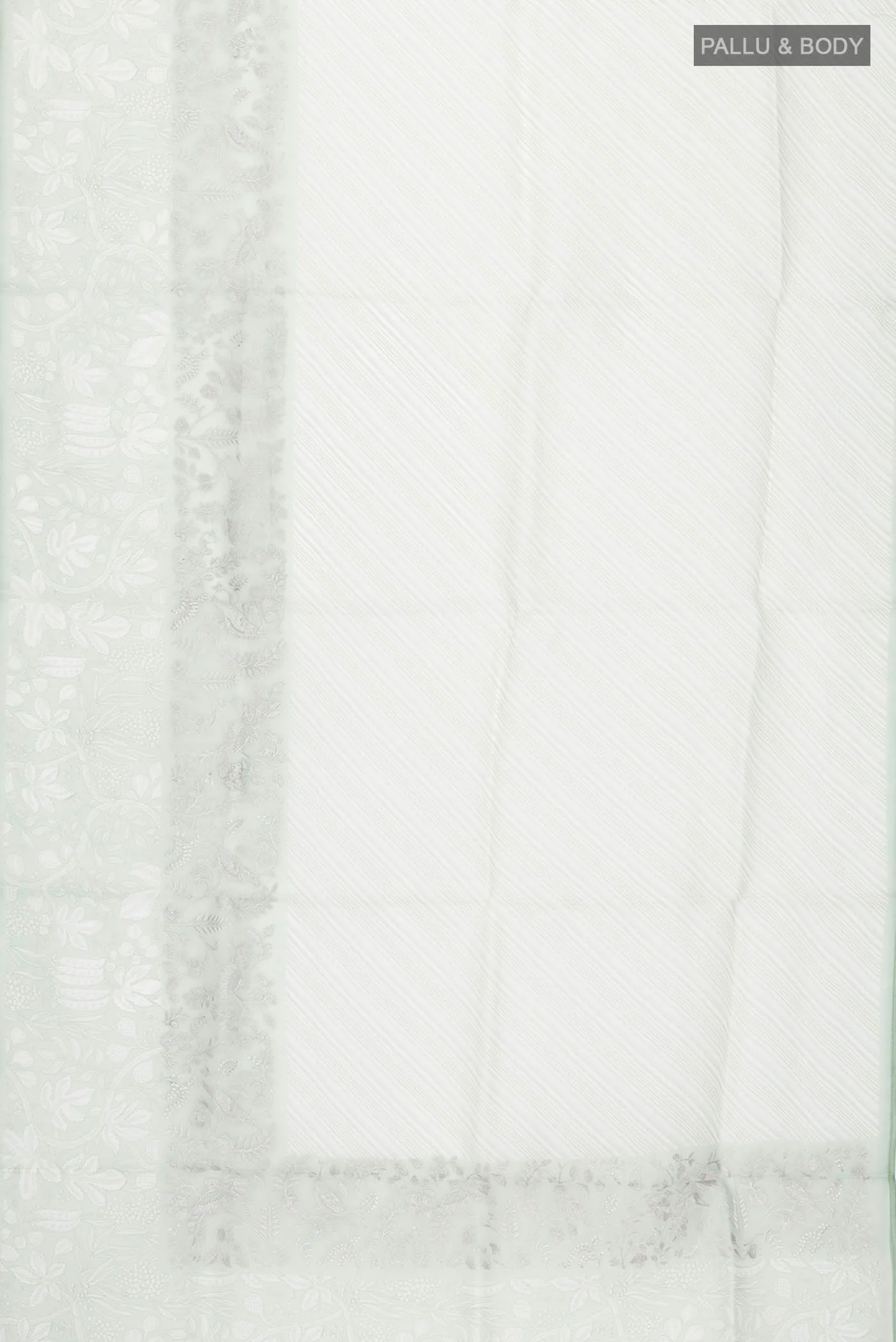 Light Green Organza Silk Saree - Image 5