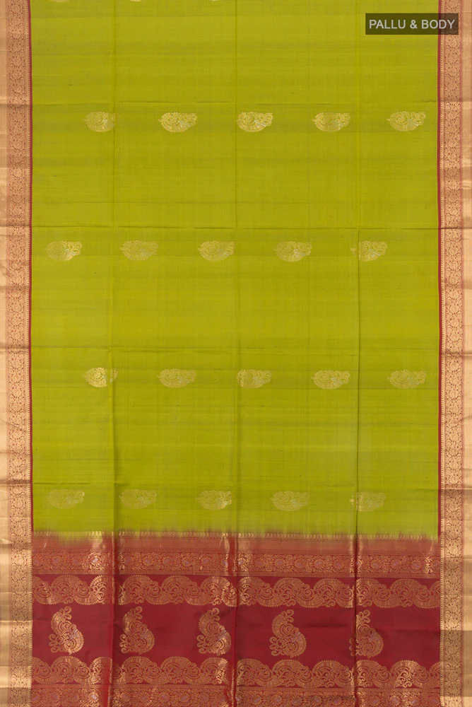Green Soft Silk Saree - Image 5
