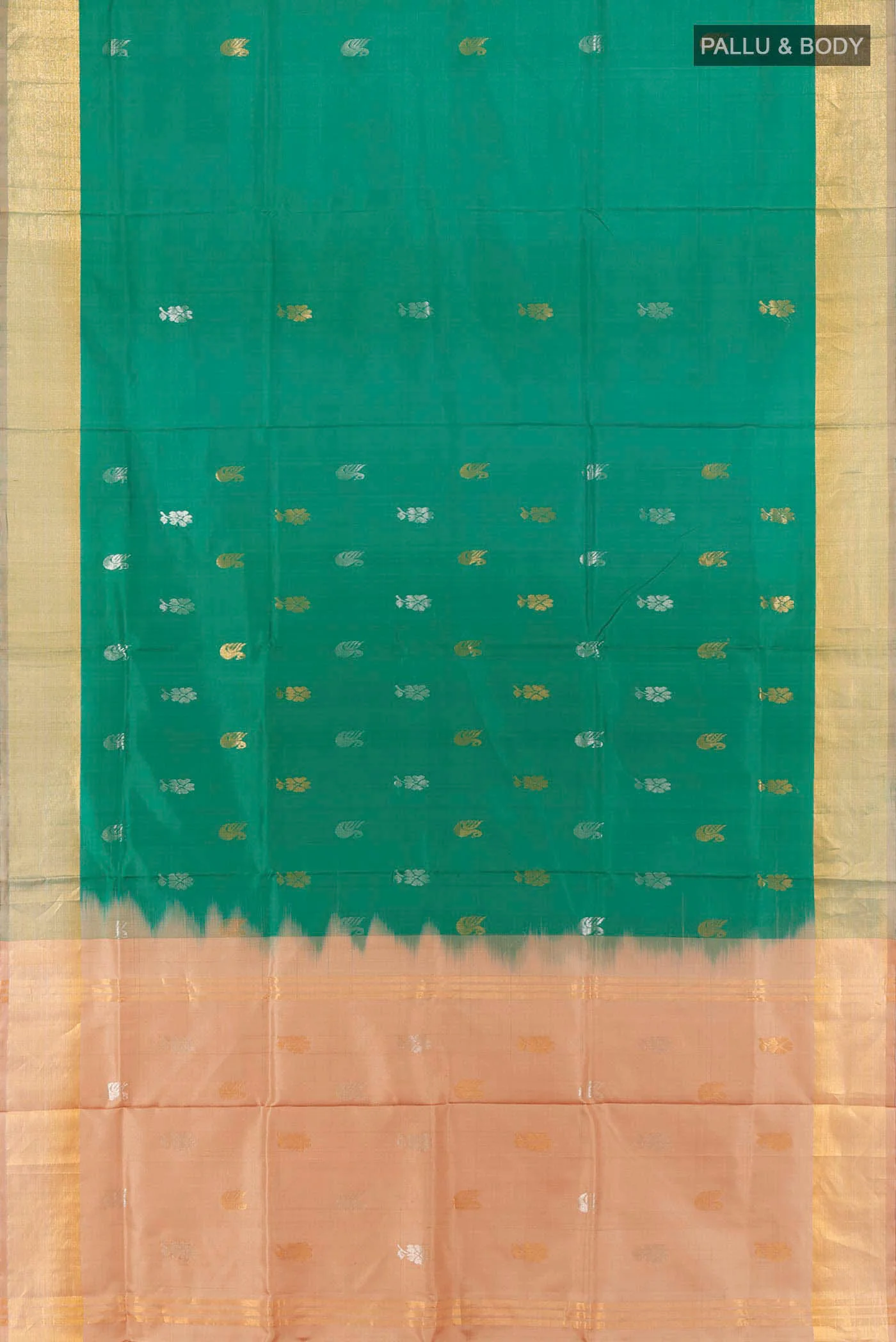 Green Uppada Silk Saree - Image 5