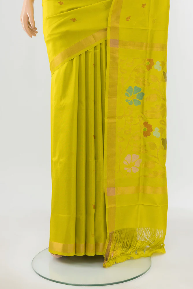 Green Uppada Silk Saree - Image 3