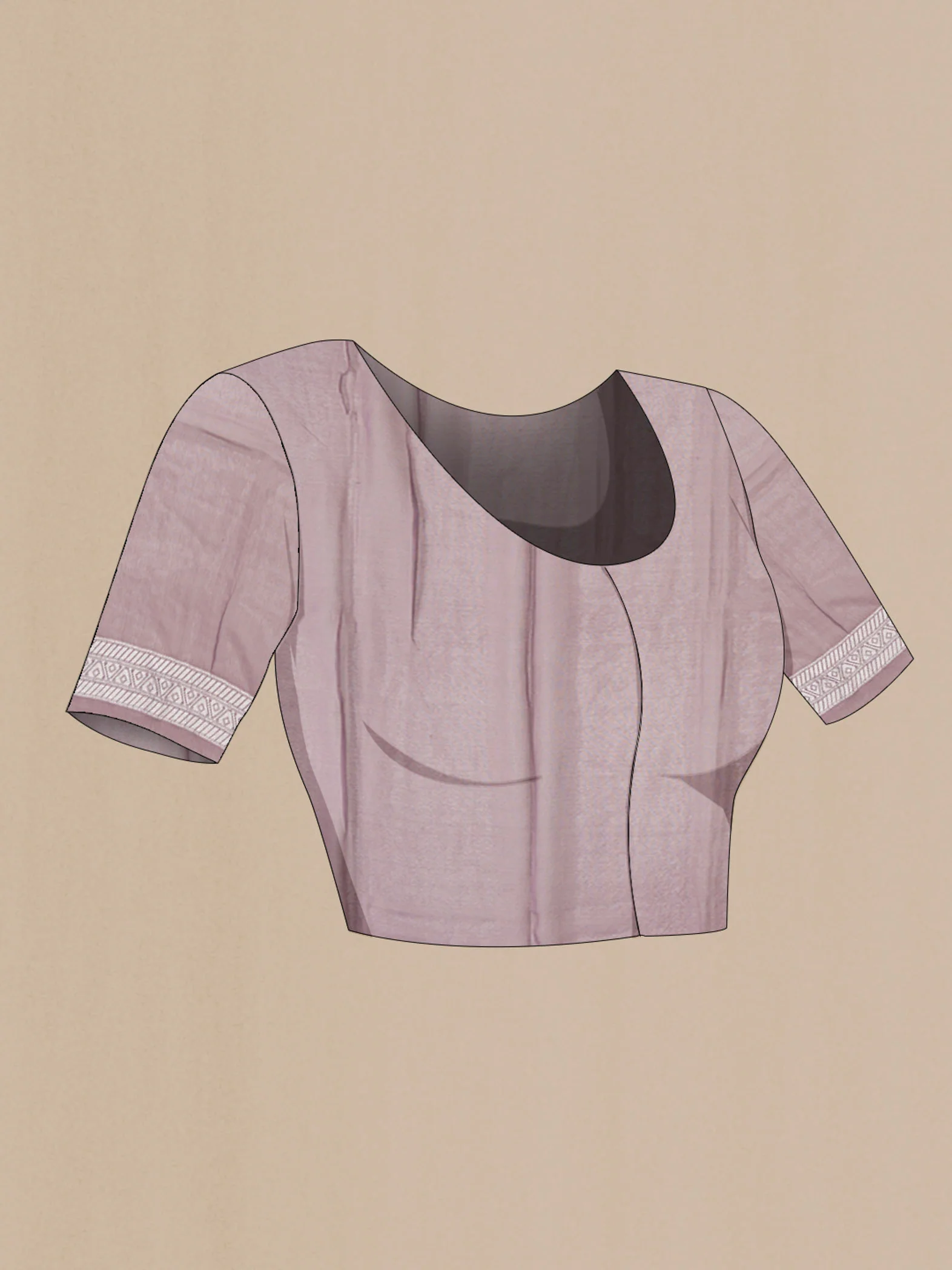 Lilac Banarasi Georgette Saree - Image 5