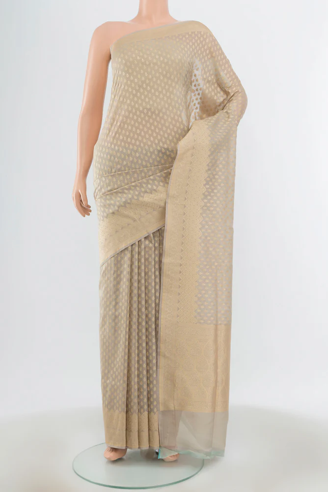 Lilac Banarasi Silk Saree