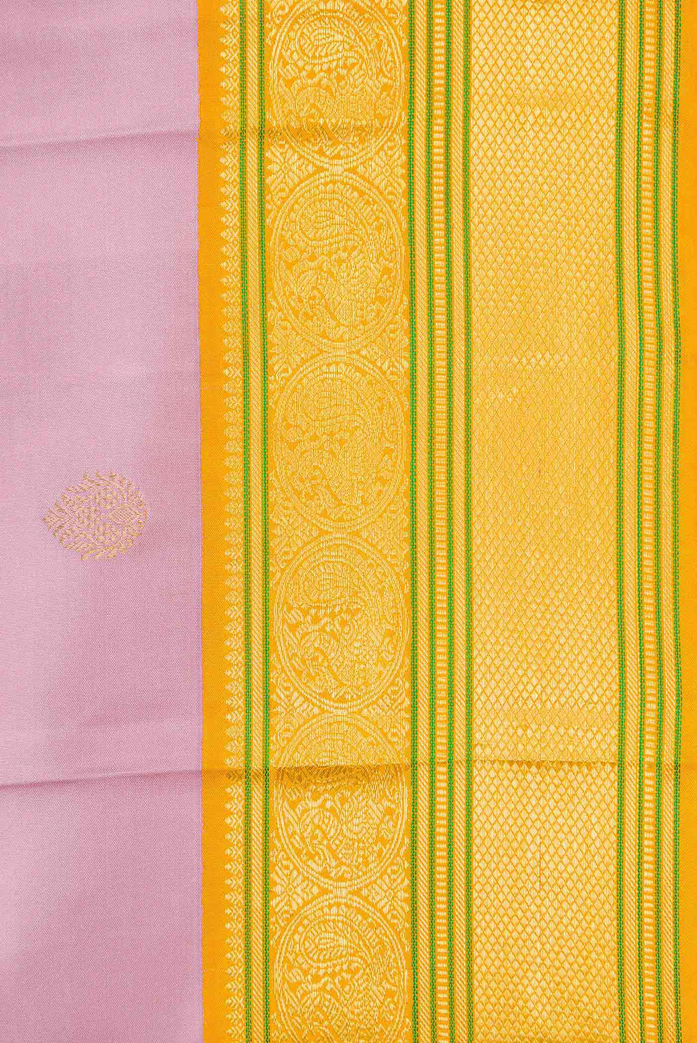 Lilac Dual Tone Kanchipuram Silk Saree - Image 3