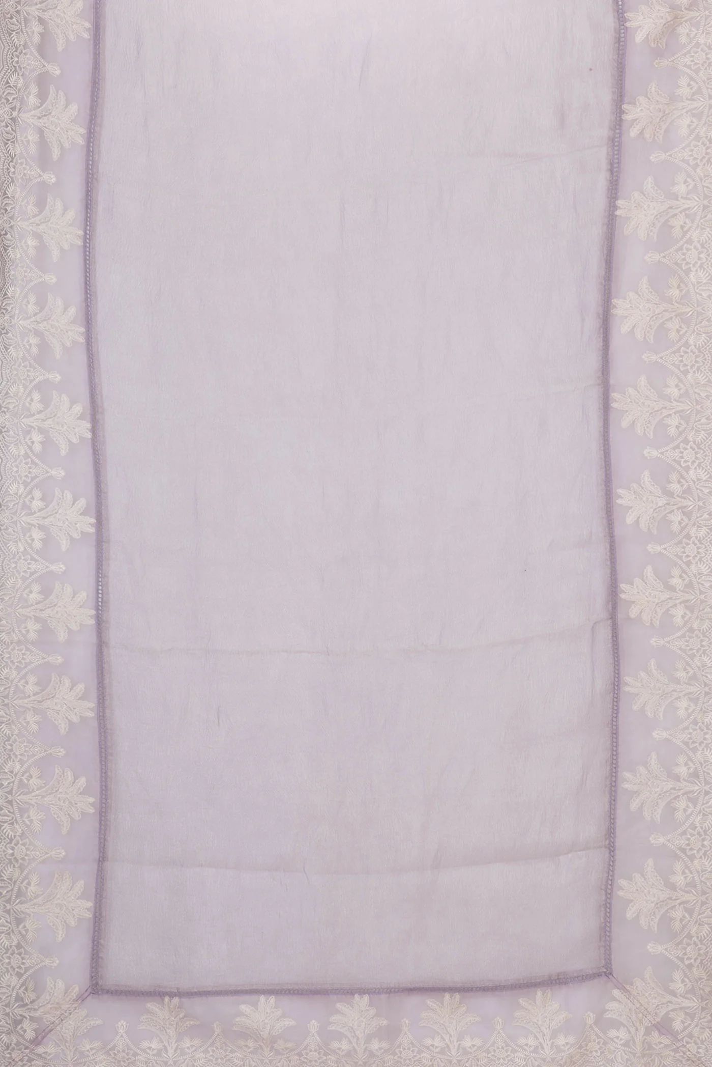Lilac Dual Tone Organza Silk Saree - Image 6