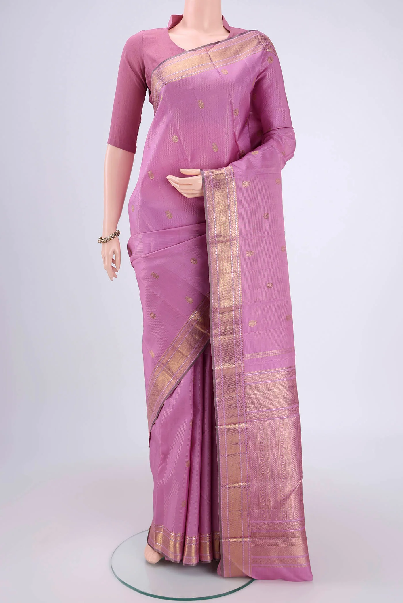 Lavender Kanjivaram Silk Saree