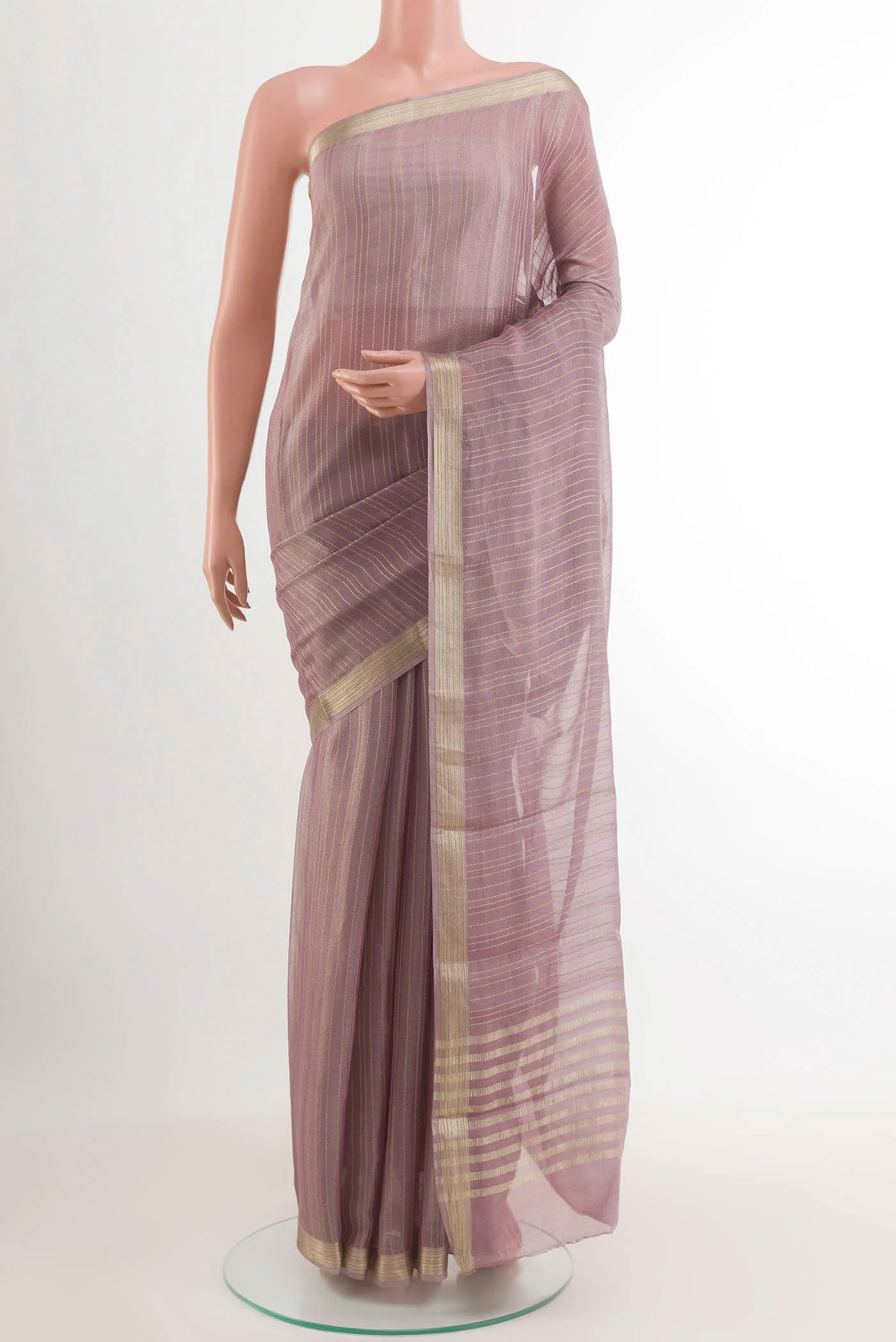 Lilac Mysore Georgette Saree