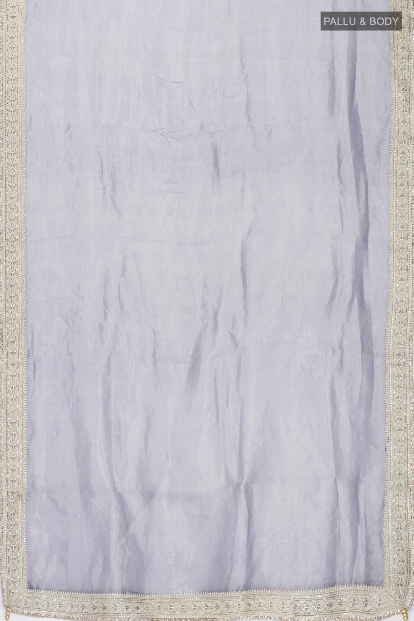 Lilac Tissue Silk Saree - Image 5